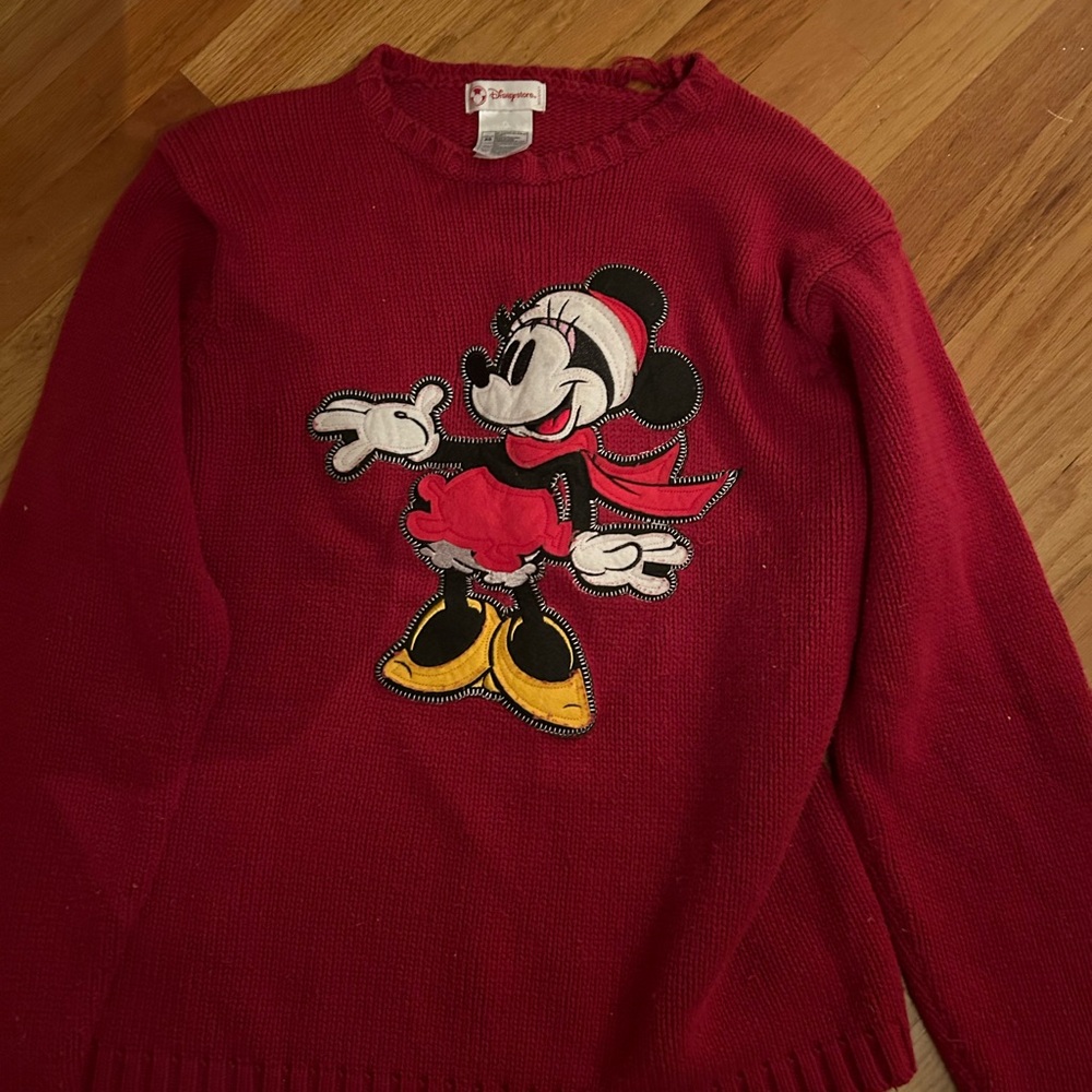 Disney store Minnie Mouse Christmas sweater size XL